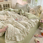 Lace Ruffle Cotton Bedding Set