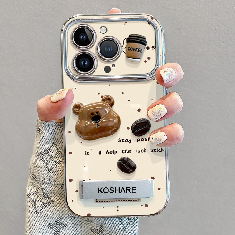 3D Bear Stand Phone Case - Modomu