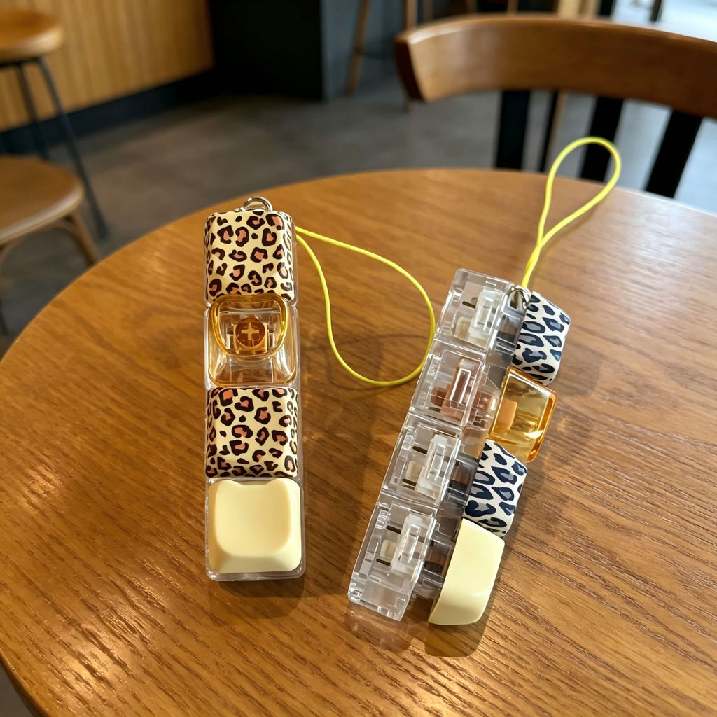 Leopard Print Key Clicker Charm