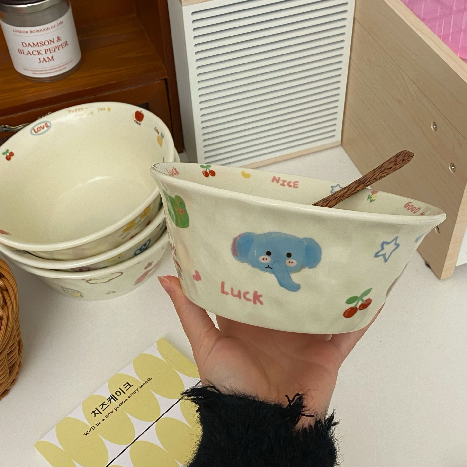 Graffiti Cartoon Ceramic Bowl