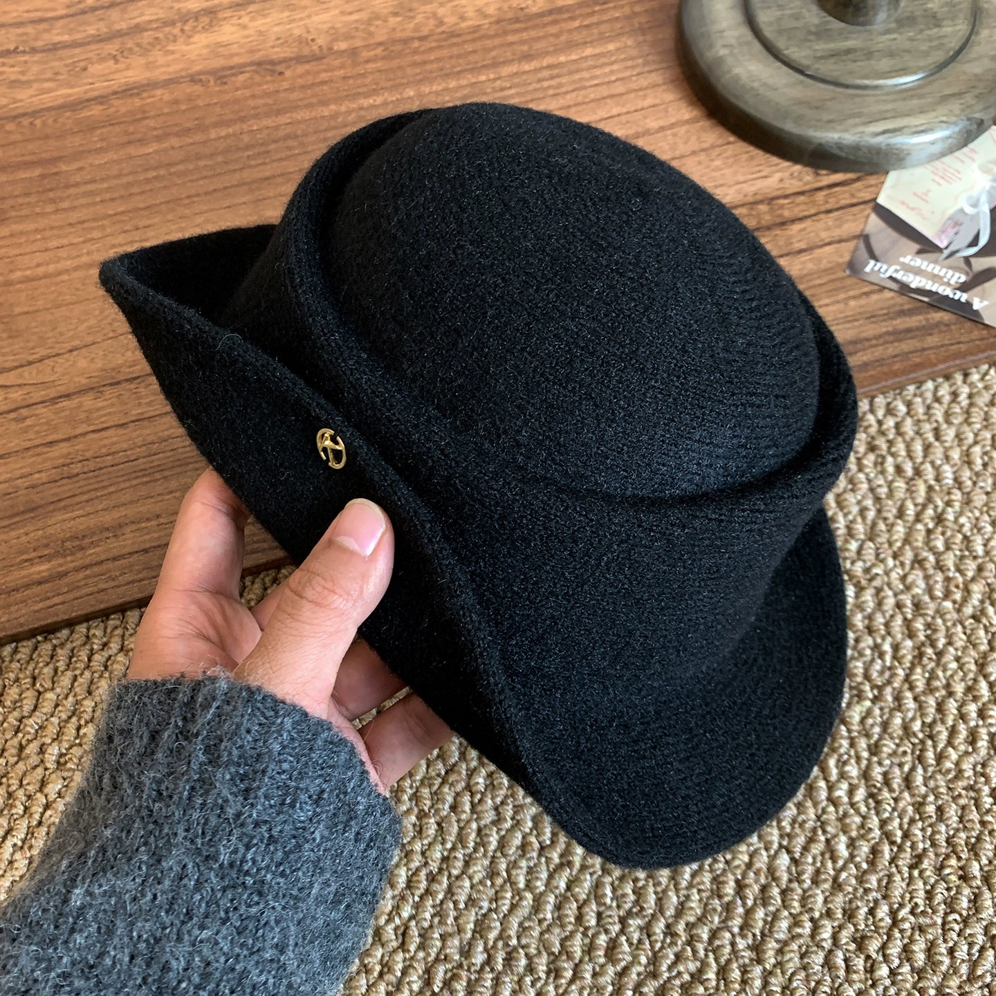Pearl Flower Wide Brim Hat - Modomu