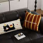 Retro cat throw pillow cushion cover