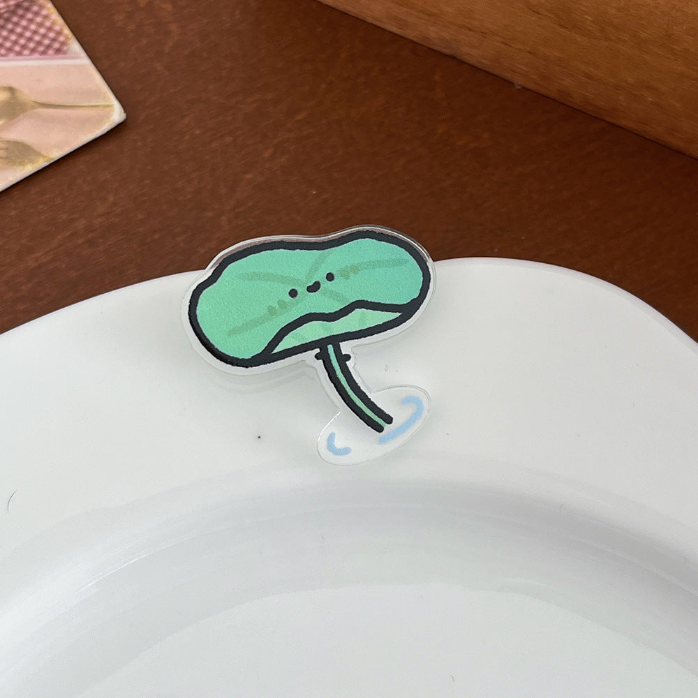 Cartoon Flower Plant Brooch Pin