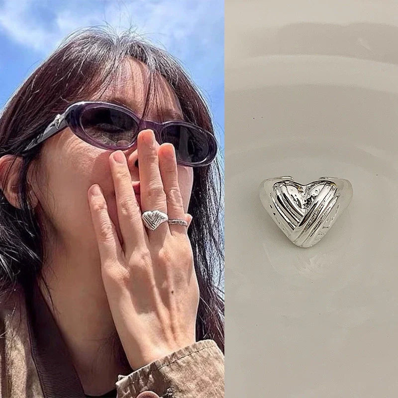 Peach Heart Minimalist Ring - Modomu