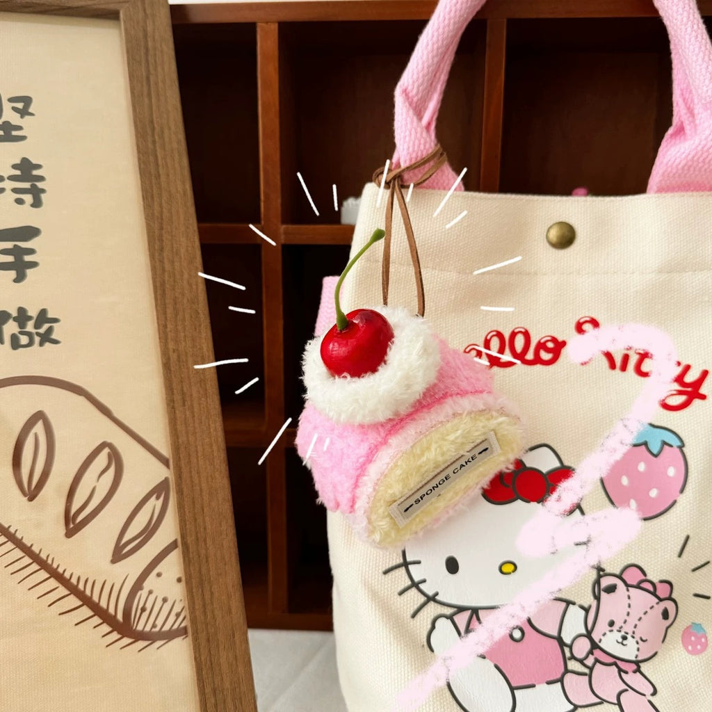 Plush Cake Dessert Pendant Accessory