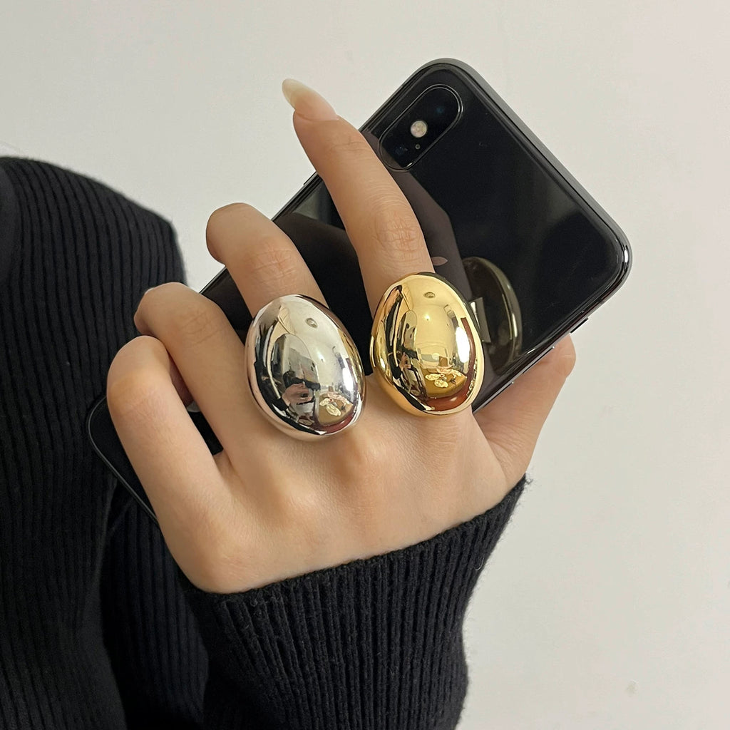 Minimalist Oval Metal Ring - Modomu