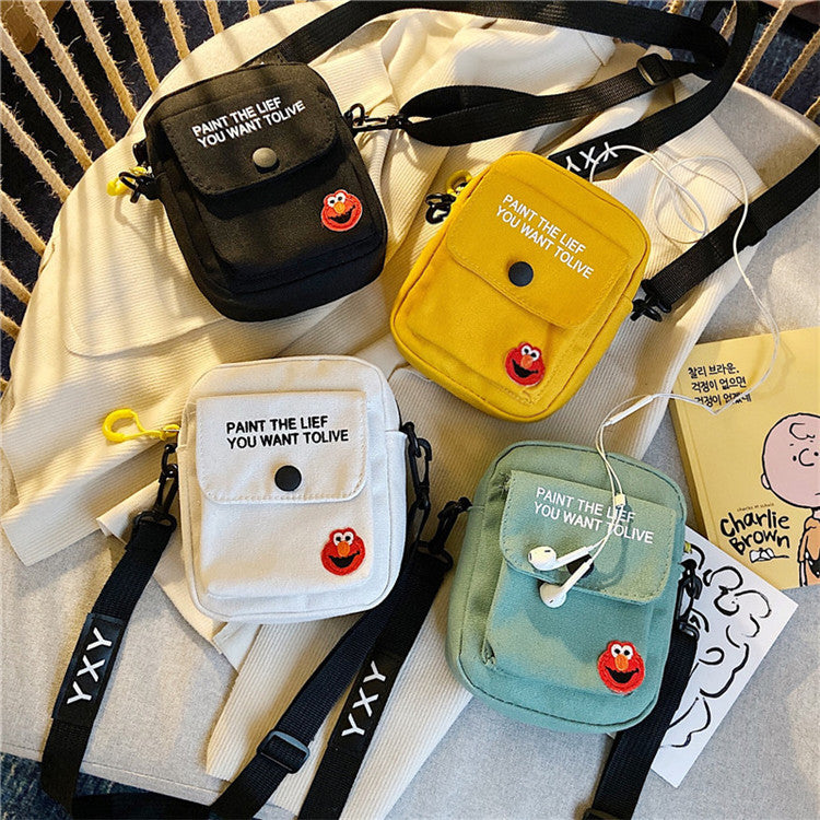 Canvas Cartoon Crossbody