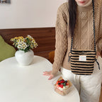 Plush Polka Dot Shoulder Bag - Modomu