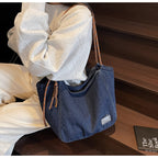 Washed Denim Slouch Tote