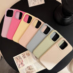 Pastel Matte Silicone iPhone Case – Cool & Sunny Tones