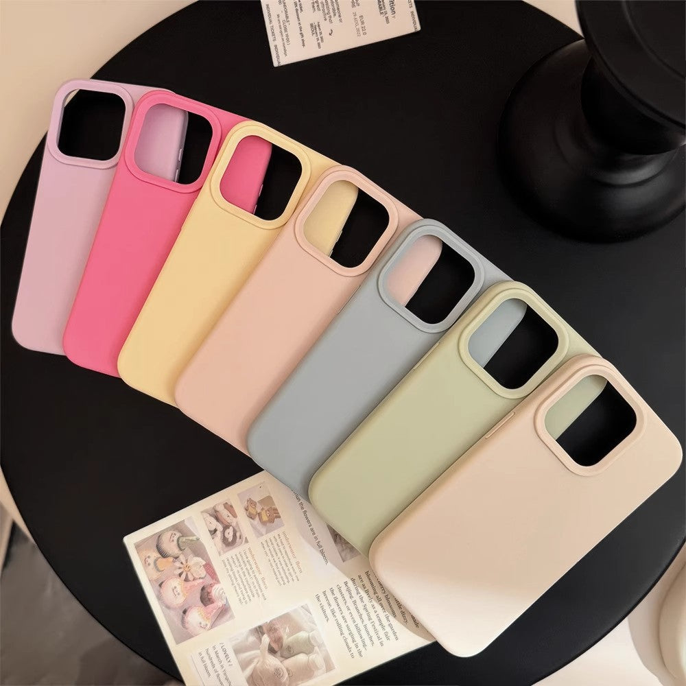 Pastel Matte Silicone iPhone Case – Cool & Sunny Tones