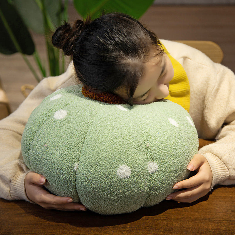 Polka Dot Pumpkin Throw Pillow