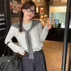 Striped Hooded Cape Shawl Wrap