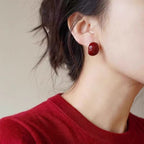 Retro stud earrings elegant design