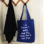Handwritten Quote Canvas Tote