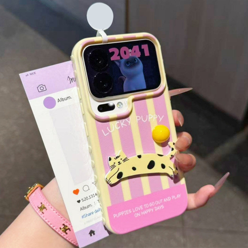 Striped Cat Grip Ball Case