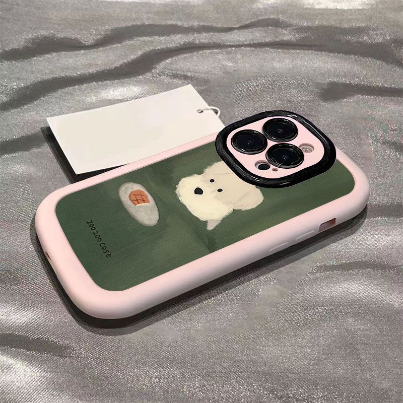 Painted Puppy Bumper Phone Case – Black & White