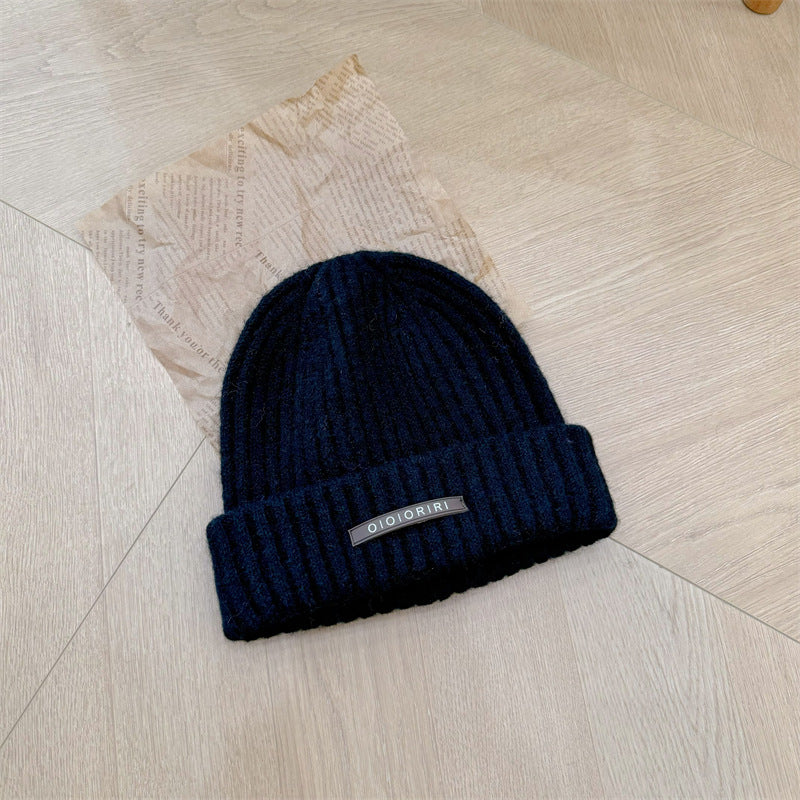 Striped Knit Beanie Retro Style - Modomu