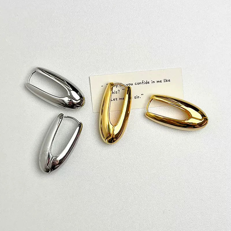 Retro Water Drop Hoop Earrings