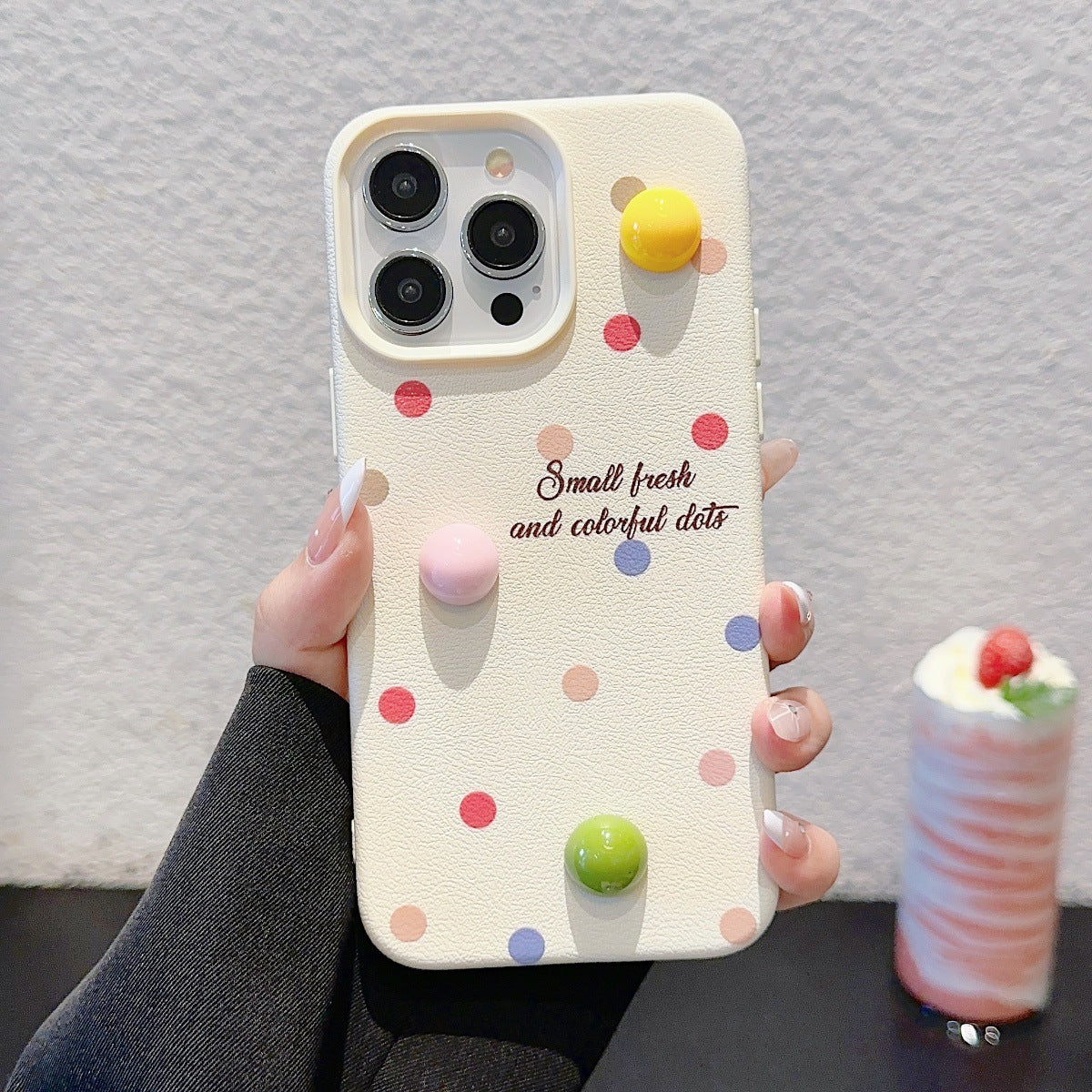 Pebbled 3D Charm iPhone Case