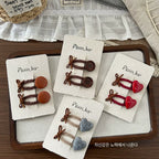 Leather Bow Hair Clip - Modomu