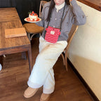 Plush Polka Dot Shoulder Bag - Modomu