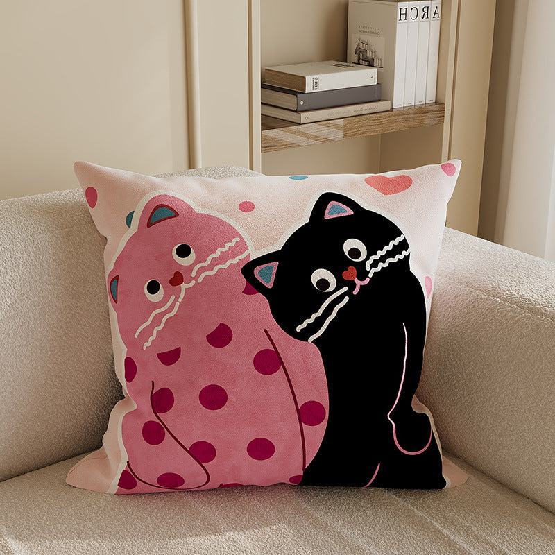Cartoon Critter Throw Cushion – Cat Designs