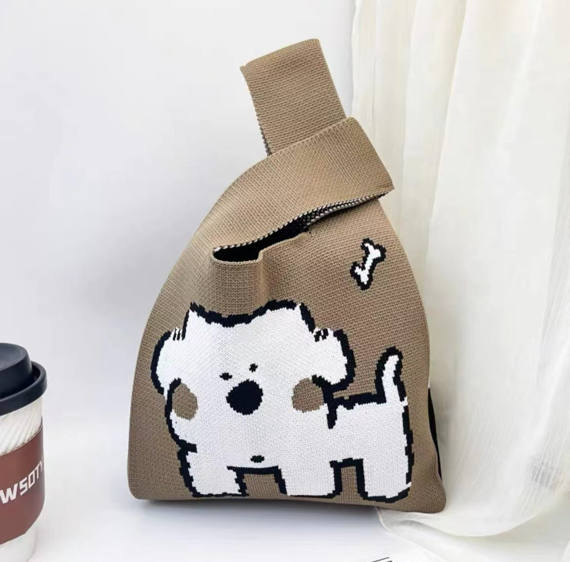 Knitted Animal Tote Bucket Bag - Modomu