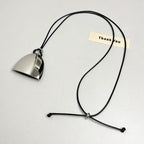 Half Moon Pendant Long Necklace