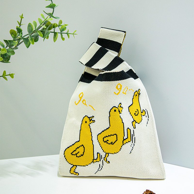 Knitted Animal Tote Bucket Bag - Modomu