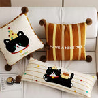 Retro cat throw pillow cushion cover