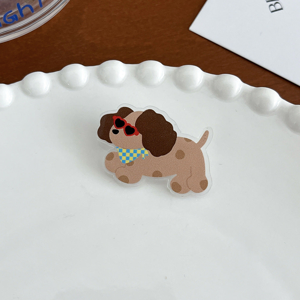 Cute Puppy Acrylic Brooch - Modomu