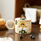 Ceramic Couple Mug With Lid