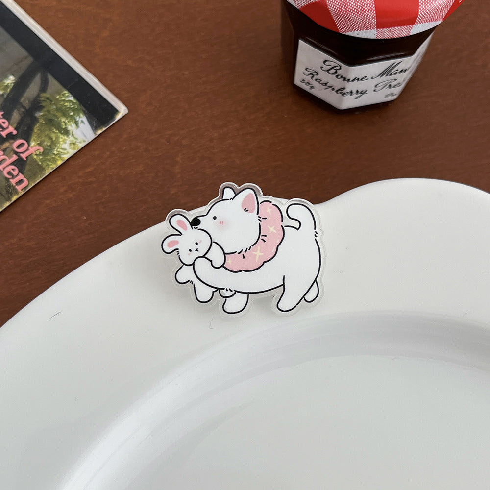 Cute Cartoon Greyhound Brooch - Modomu