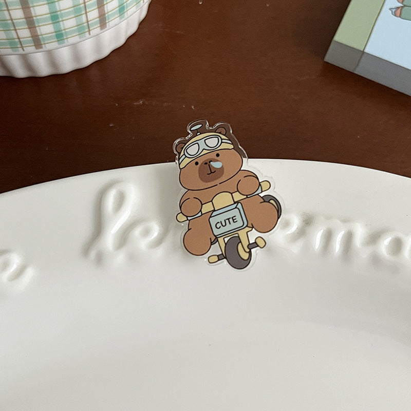 Cute Cartoon Acrylic Brooch Pin - Modomu