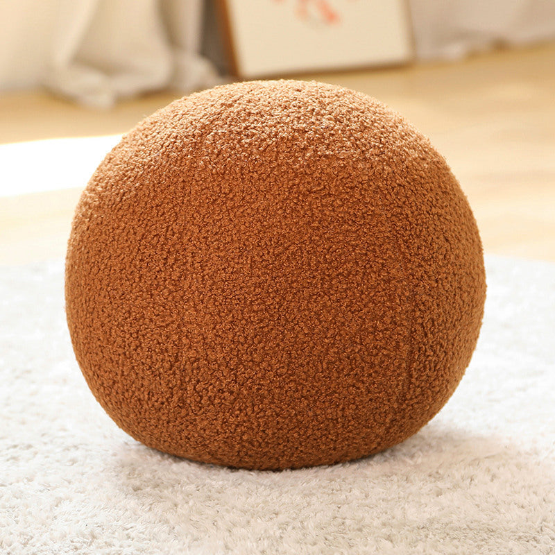 Brown Ball Cashmere Fleece Pillow
