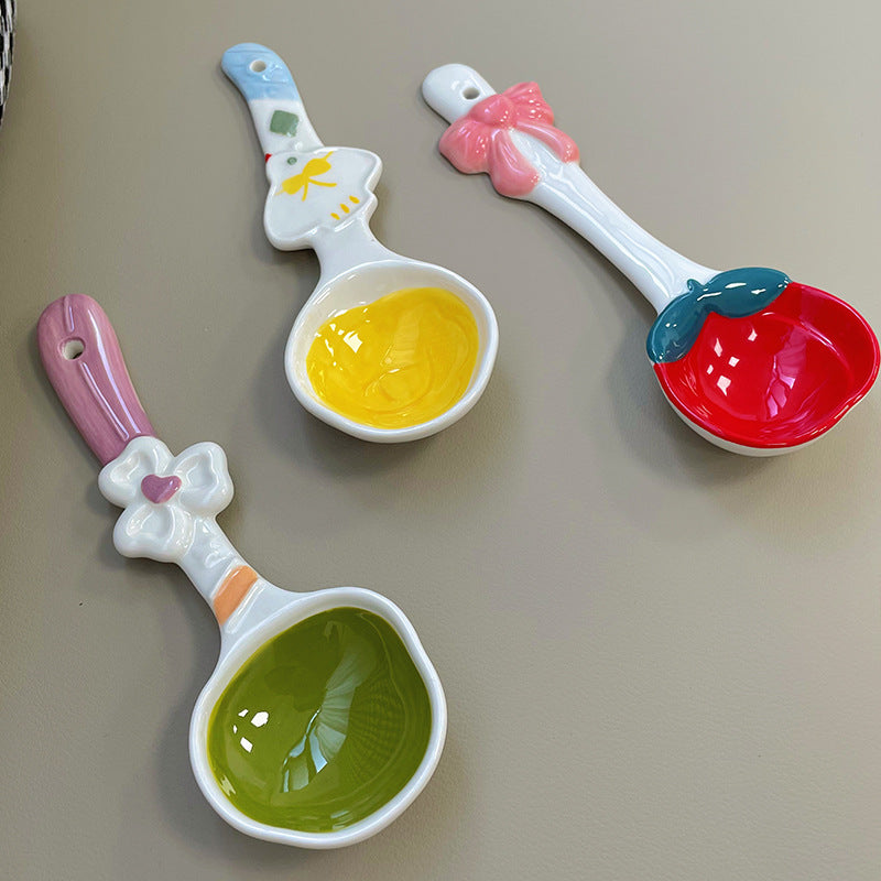 Ceramic Long Handle Spoon