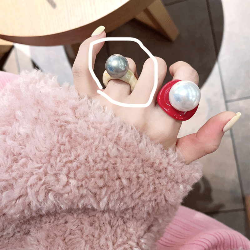 Personalized Pearl Detail Ring - Modomu