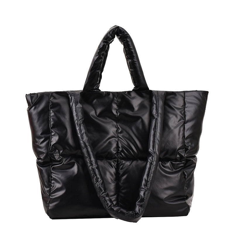 Metallic Puffer Tote Bag