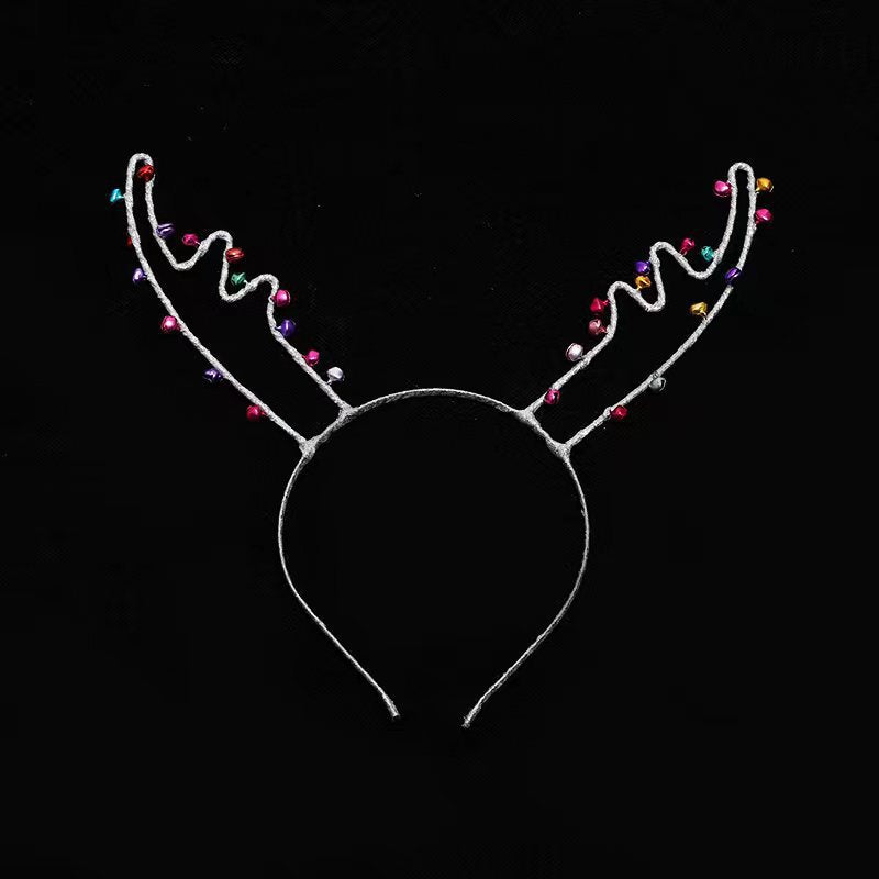 跨境热卖欧美式圣诞节鹿角发箍发饰万圣节日狂欢之夜夸张头饰批发