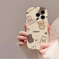 Cream Wave Bear Phone Case
