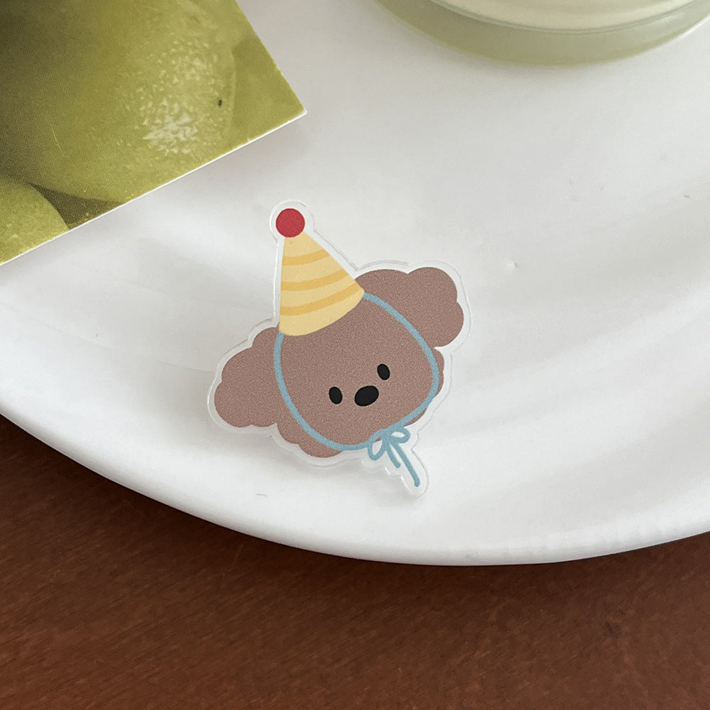 Cartoon Elephant Acrylic Brooch - Modomu