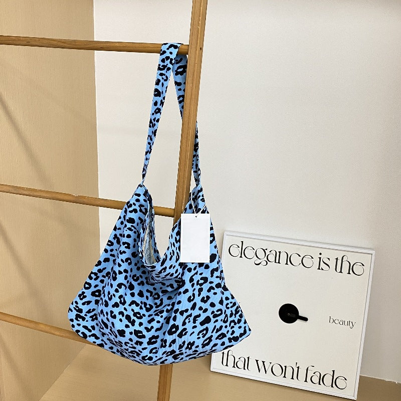 Printed Canvas Slouch Tote