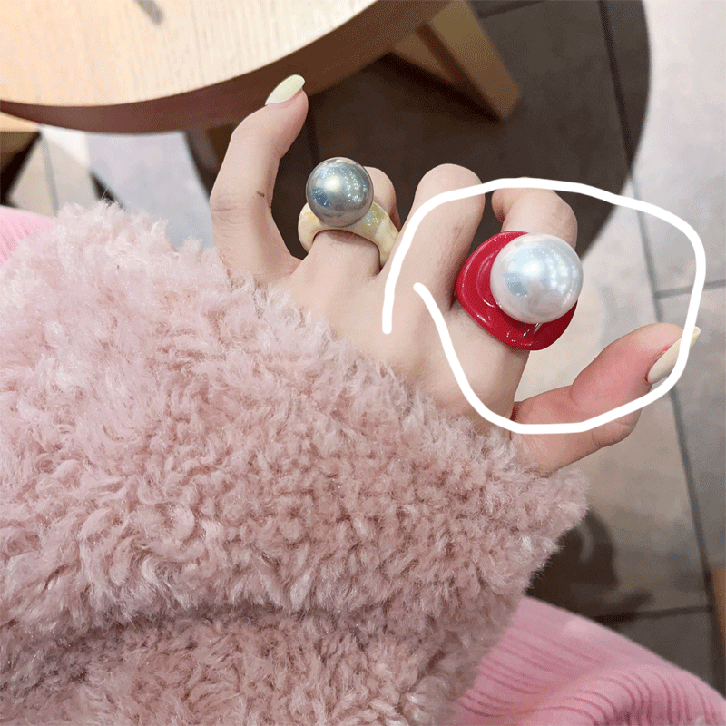 Personalized Pearl Detail Ring - Modomu