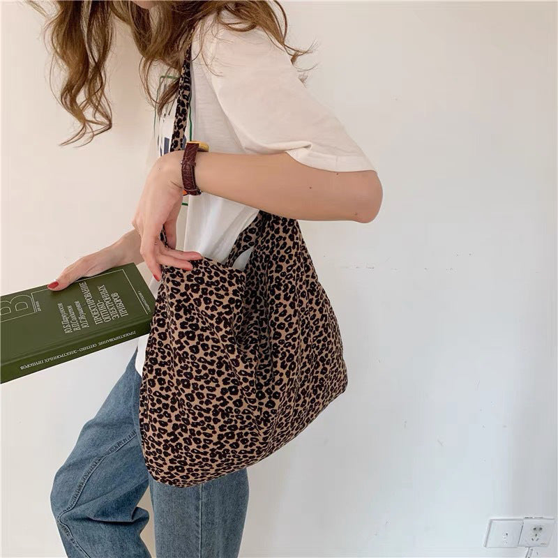 Leopard Print Shoulder Tote