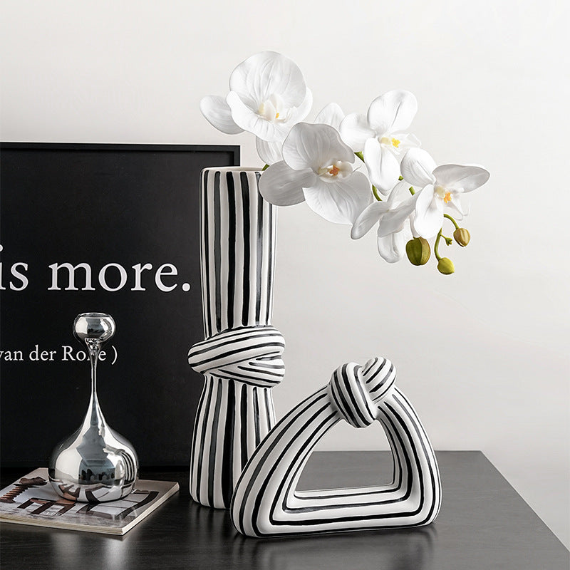 Modern Knot Stripe Art Vase - Modomu