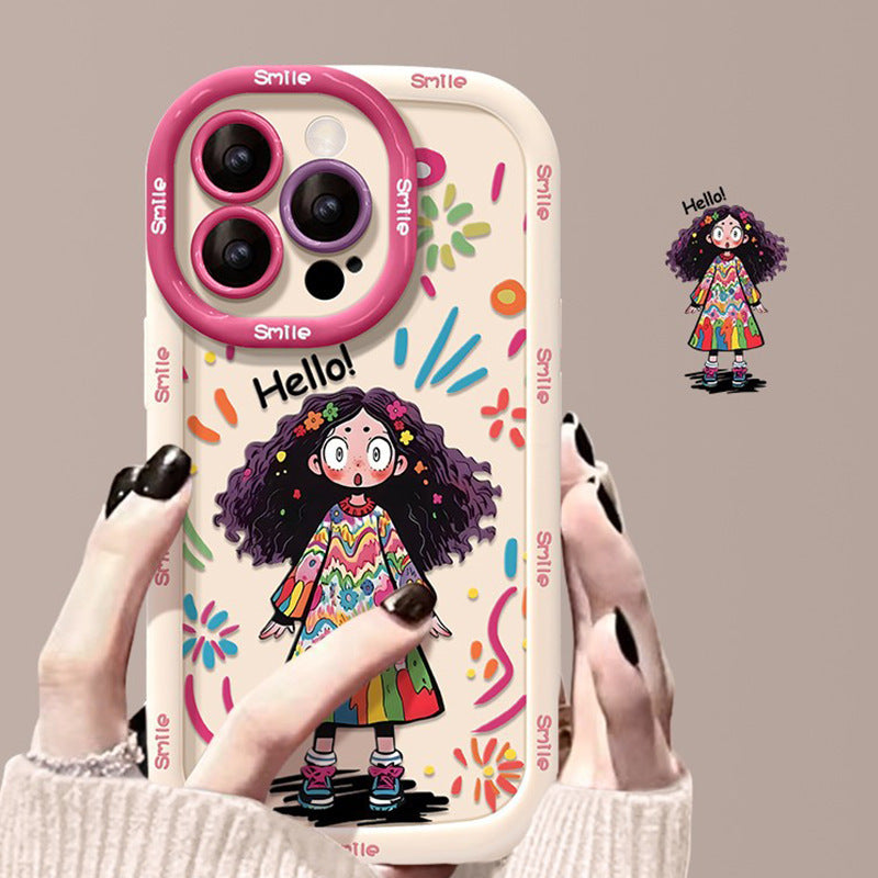 Curly Doodle Girl Case