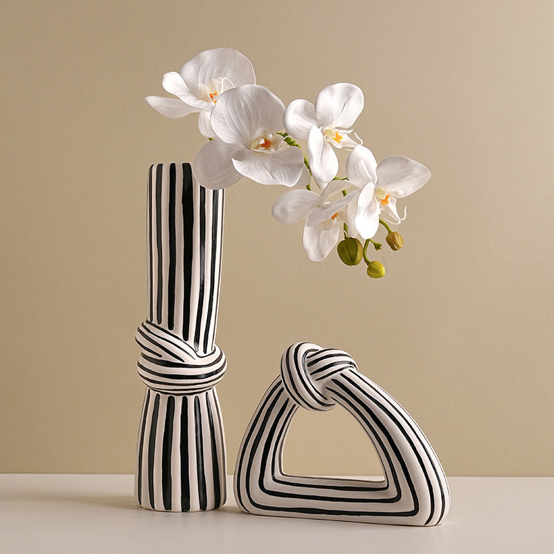 Modern Knot Stripe Art Vase - Modomu