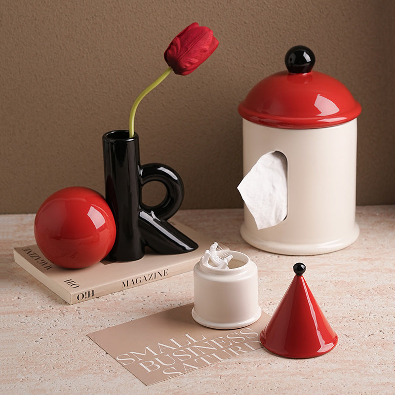 Ceramic Floss Tube Desk Decor