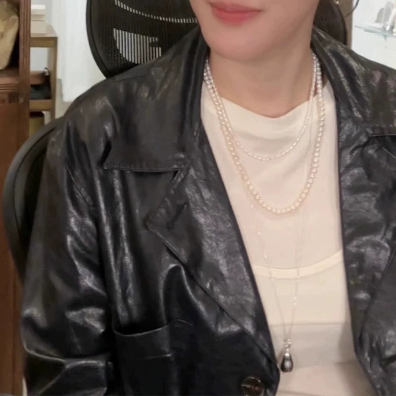 Dongdaemun Silver Water Drop Necklace